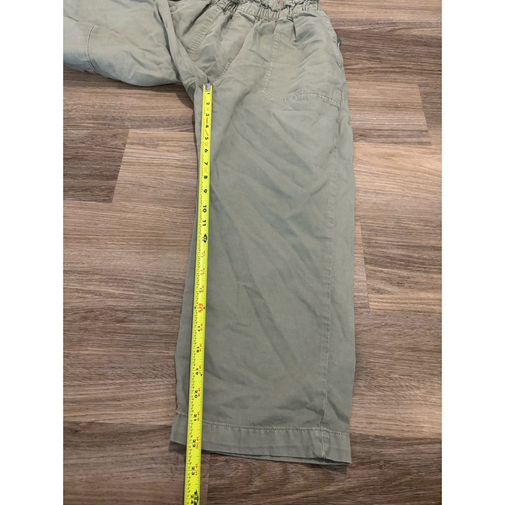 Anthropologie High Rise Crop Pull On Cargo Casual Wide Leg Green Pants XS - Picture 4 of 4